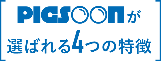 PIZCSOON(ピクスーン)が選ばれる4つの特徴